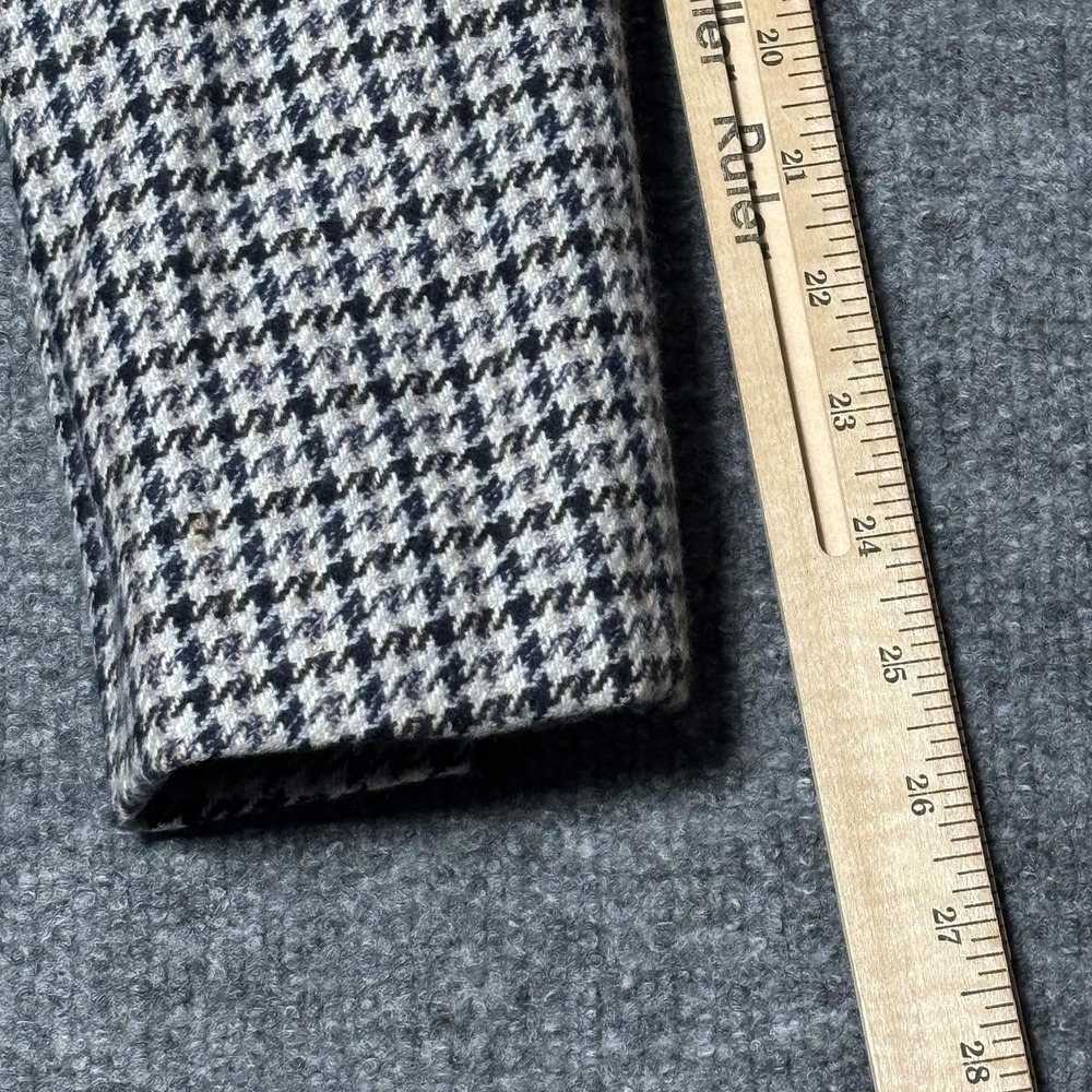 British Tailor Blazer Mens Large Gray Houndstooth Tweed Sport Coat Peter So - Picture 15 of 16